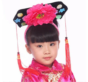 Girls Chinese New Year Traditional Qipao Match Costume Headband Hair Accessory