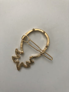 NEW Women Girl BOHO Bohemian Gold Pineapple hair head side Clip Brooch Cuff Pin