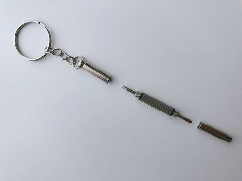 AU 3-in-1 Watch Eyeglasses Sunglasses Screwdriver Repair Tool Keyring Key Chain