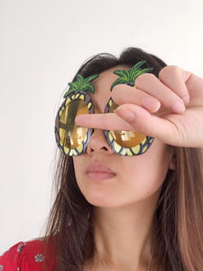 Girl Boy Kids Adult Pineapple Fruit Hawaii Eye Glasses Goggle Party Costume Prop