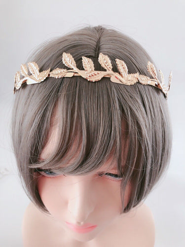 Women Gold Leaf Metallic BOHO Prom Hair Headband band Crown Tiara Hairpiece Hoop