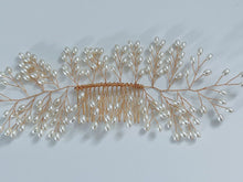 Women Prom dance headpiece Bride wedding Hair Styling Gold Pearl Comb Pin