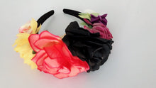 Women BLACK orange flower Halloween Bride Party Hair Headband tiara Prop Garland