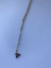 Women Lady Bohemian BOHO Gold color fine Bar Simple Triangle Necklace Pendant