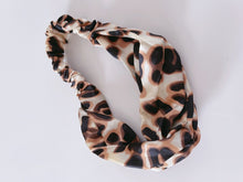 Women Satin Leopard Yoga Party Cross Elastic Hair head band Headband Bandana