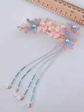 Women Han Tang Oriental Retro Fairy Butterfly Lace hair Clips Accessory Tassel