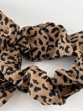 Women Girls Leopard Ribbon Bow Elastic Hair Up Tie Ponytail Scarf Scrunchies