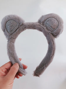 Women Children Mouse Bear Grey Koala Round Ear Party Hair head band Headband