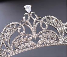 Women Girl Silver Rhinestone Crystal Bride Prom Party Hair Headband Crown Tiara