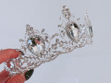 Women Girl Heart Silver Rhinestone Crystal Bride Birthday Party Hair Crown Tiara