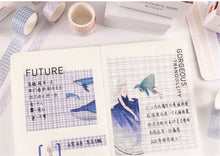 AU 6 Roll Check Grid Sticky Washi Tape Papers Scrapbooking Journal Note Stickers