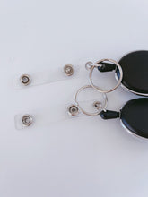2 Retractable Badge Holder Reel Swipe Card Security ID Pull Key RING Clip Tag
