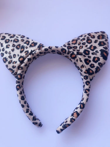 Women Girl kid Brown leopard animal Cat Dots Ears Party Hair Headband band Hoop