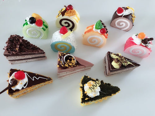2x Fake Food Sweets Cheese Desert Cake Cupcakes Mold Squishies Look Pretend toy