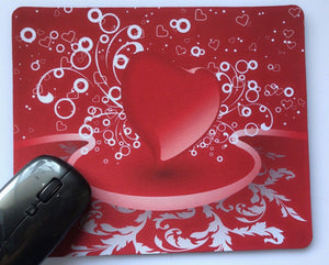 Women Computer Red Heart Valentine's Day Laptop Mouse Pads Lover's for her Gift