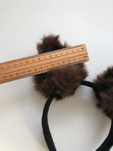 Adult Kid Brown Grey Fluffy Fur Cat wallaby Animal Ears Party Hair Headband band