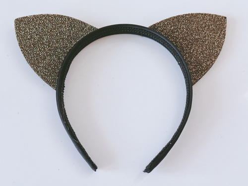 Women Lady Girl Gold Black Kitty Cat Ears Party Hair Headband band Hoop Costume