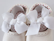 Baby Shower Girls Children Kids Christening White Bow Crib Dress Shoes Photo