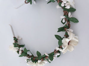 Wedding flower Girl Vine Women Hair band head piece Tiara Crown Hoop garland