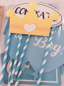 It's a Boy Baby Boy Shower Party Selfie Photo take Booth Prop Fun Game Sign