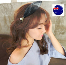 Women Lady Girl Retro Race Melbourne cup leaf headband Party hair  band PROP