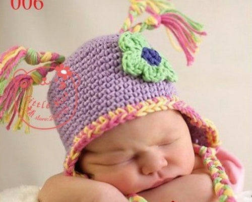 Baby Infant knitted beanie crochet New Born Beanie headband Hat newborn crochet