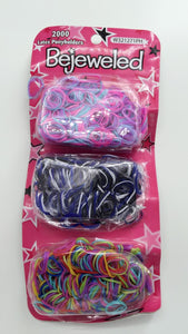 2000 Girl Navy colorful rainbow Latex Hair Ponytail Elastic braid Band holder