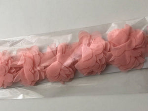 Baby birthday Girl Kid BOHO Pink chiffon Flower Elastic Hair head band Headband