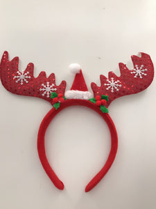 Kid Lady Christmas Xmas Reindeer Deer Long Antler Ear Party Hair Band Headband