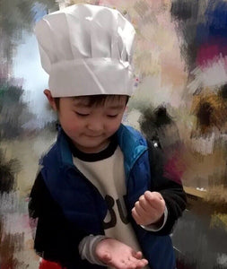 Kids boy girl child White Kitchen Cooking BBQ Restaurant Baker Chef Hat Cap prop