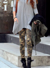 Women Girls Military Camouflage Khaki Green Camo Skinny Stetch Leggings Pants