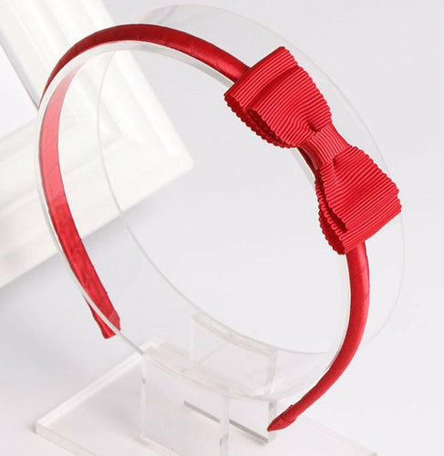 Women Girls School Red Lace ruffle Bow Snow white Party Hair Head band Headband