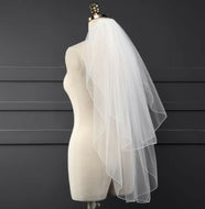Women White Bride Hen's Night Prop Head Hair Trim lace Wedding Veil WITH COMB PURE WHITE
