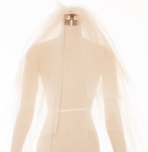 Women Lady Dark Ivory Bride champagne Beige Wedding Hair head Veil WITH COMB