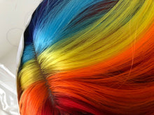Women Girl Rainbow Colorful Multicolor Fancy Costume Party Short Bob Hair Wigs