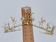 Women Girl Gold Wedding Party Hair Star Crystal Headband Crown Tiara Hairpiece