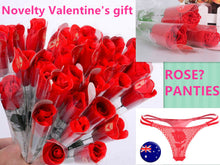 Women Sexy Valentine's Day Gift Novelty Rose RED G-string Pantie Thong Lingerie