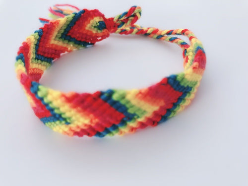Hippie Boho Nepalese Cotton Colorful Rainbow Braid Crochet Bracelet Wrist band