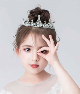 Children Kids Flower Girl Crown Princess Birthday Crystal Tiara Hair Headband