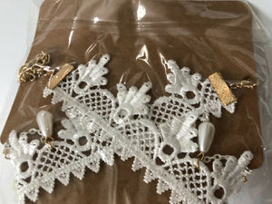 Women retro BOHO Mermaid Blue Sea Star White Crochet choker Short Necklace chain