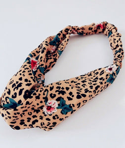 Women Boho Cross Twist Leopard Flower Hair head band Headband Wrap bandana