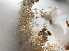Women Girl Gold White Wedding Bride Party Hair Headband Crown Tiara Prop Earring