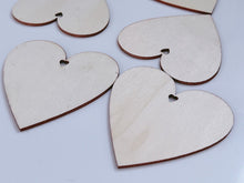 AU 5x Natural Wooden LOVE Heart Craft Gift Hanging Tag Novelty Gift Wrap Favor