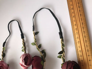 Women Lady Bride Fairy Rose Flower Wedding hair band elastic headband Fascinator