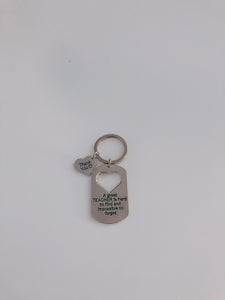 Great Teacher Perfect Thank You Gift for teacher heart Key Ring Holder Keyring