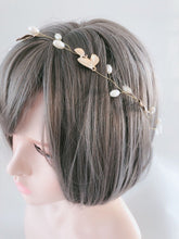 Women Flower Girl Pearl Leaf slim simple wire Hair Head band Hairpiece Tiara