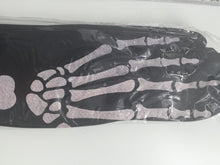 Adult Party Costume Halloween Ghost Gothic Black Skull Skeleton Bone Long Gloves