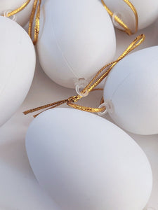 AU 12 Easter Eggs Painting Fake White Egg Model Craft Hanging Decor Decorations