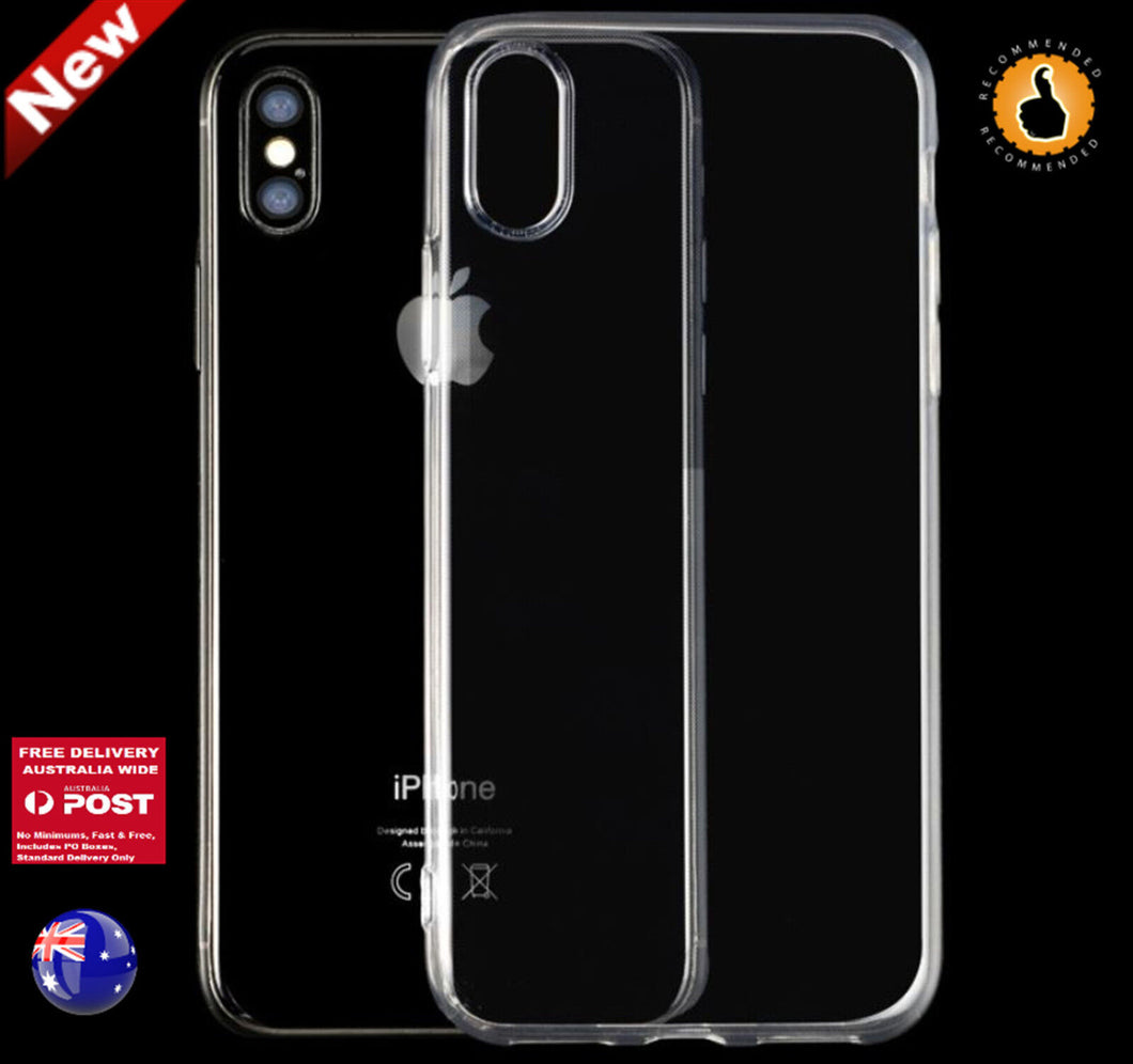 2 IPHONE X Clear Transparent Color Silicone TPU Protective Case Protector Cover