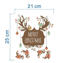Merry Christmas Reindeer Removable Art Vinyl shop Window Door Sticker Wall Decor